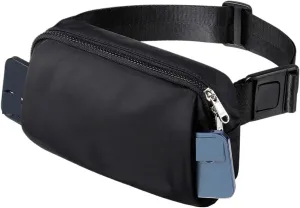 Belt Sports Walking Waist Bag Runner Belt Bag Hip Fit For MAN Woman(Black)