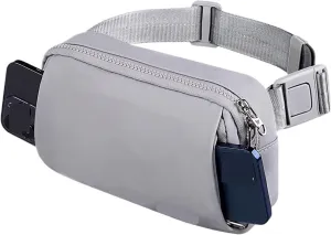 Belt Sports Walking Waist Bag Runner Belt Bag Hip Fit For MAN Woman(Light Grey)