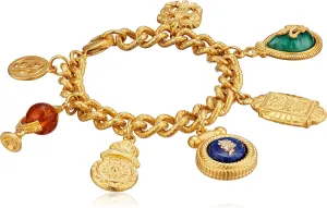 Ben-Amun Jewelry Royal Charm Vintage-Inspired Gold Multi Charm Bracelet