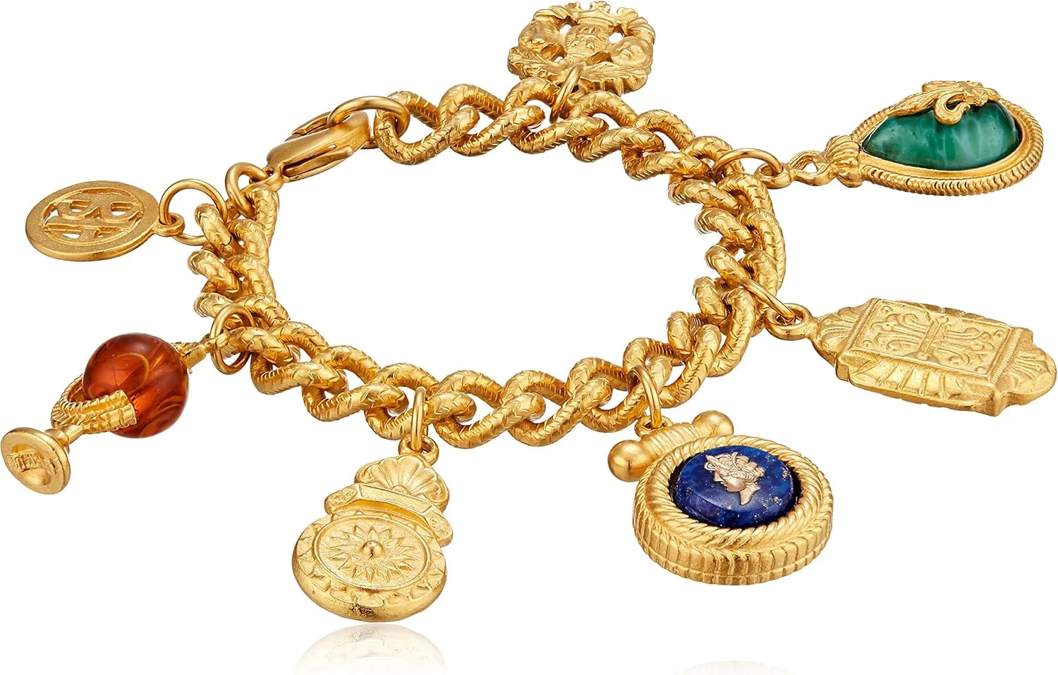 Ben-Amun Jewelry Royal Charm Vintage-Inspired Gold Multi Charm Bracelet