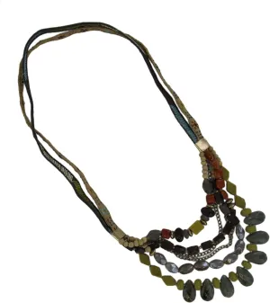 Ben Amun Multicolor Multi Strand Chain Cord Beaded Necklace For Women 34" Fashion Necklaces Trendy Accessories Stylish Additions