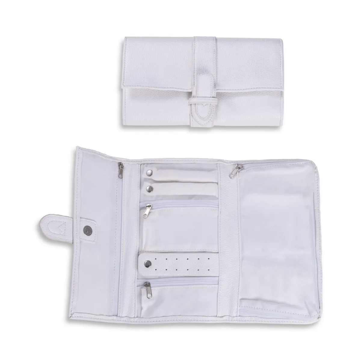 Bey-Berk Hayley Jewelry Clutch in White