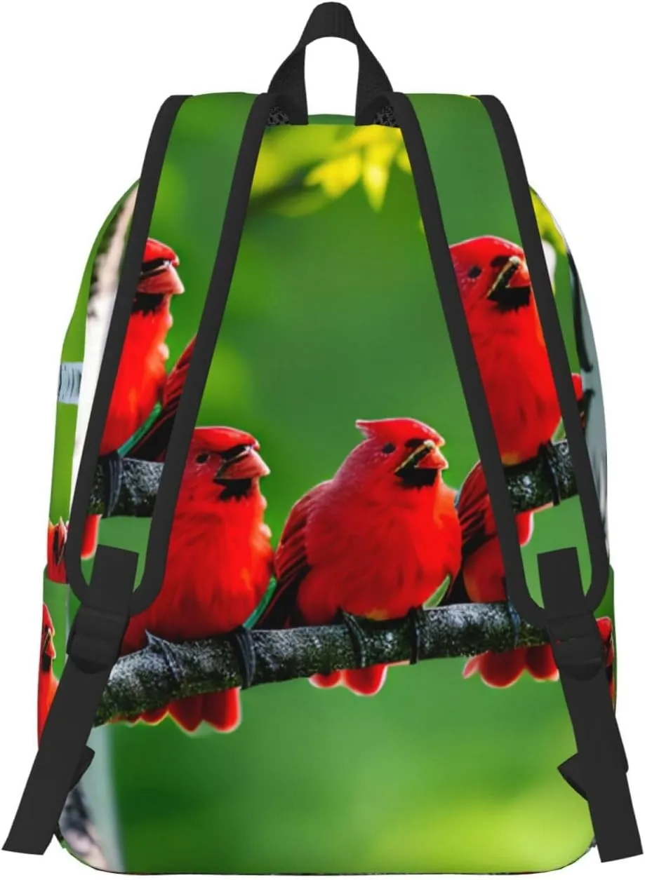 Birch Trees Print Stylish Canvas Backpack,Travel Backpack With Pockets,For Hiking And Daily Use