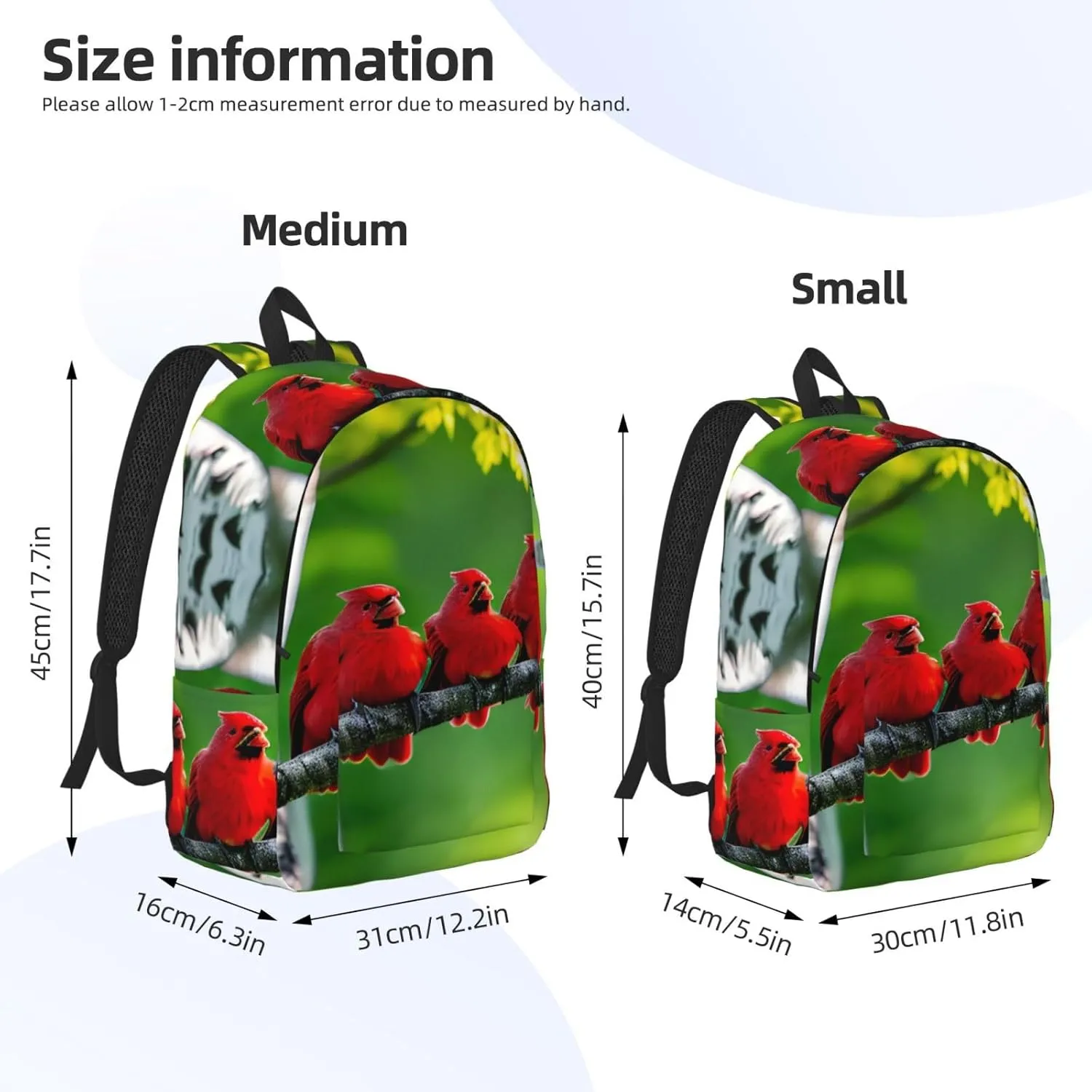 Birch Trees Print Stylish Canvas Backpack,Travel Backpack With Pockets,For Hiking And Daily Use