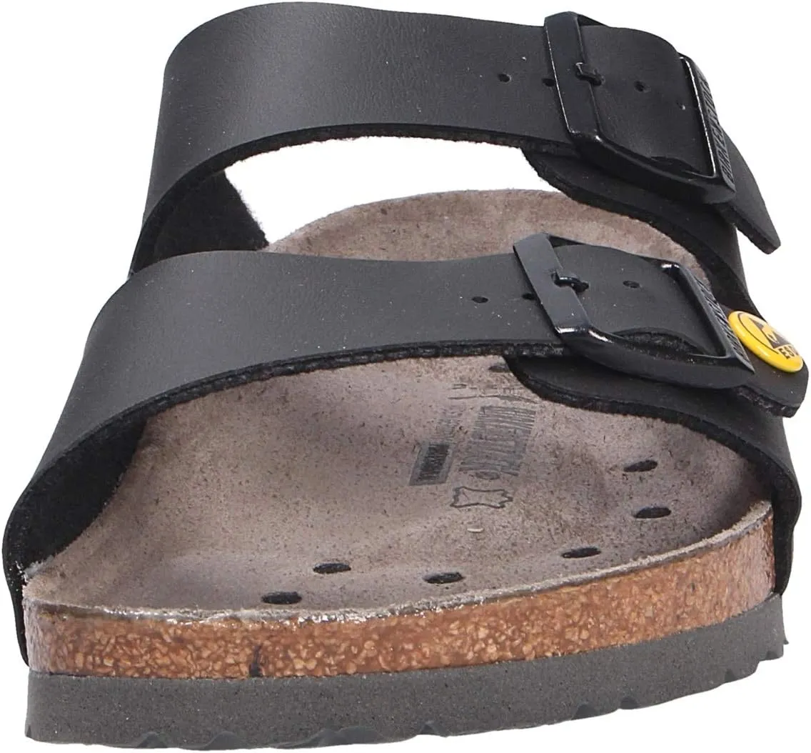 Birkenstock Men's Mules Arizona Anti-Static Birko-Flor Work Shoe, Black, Size 38-Normal Footbed, 35 EU