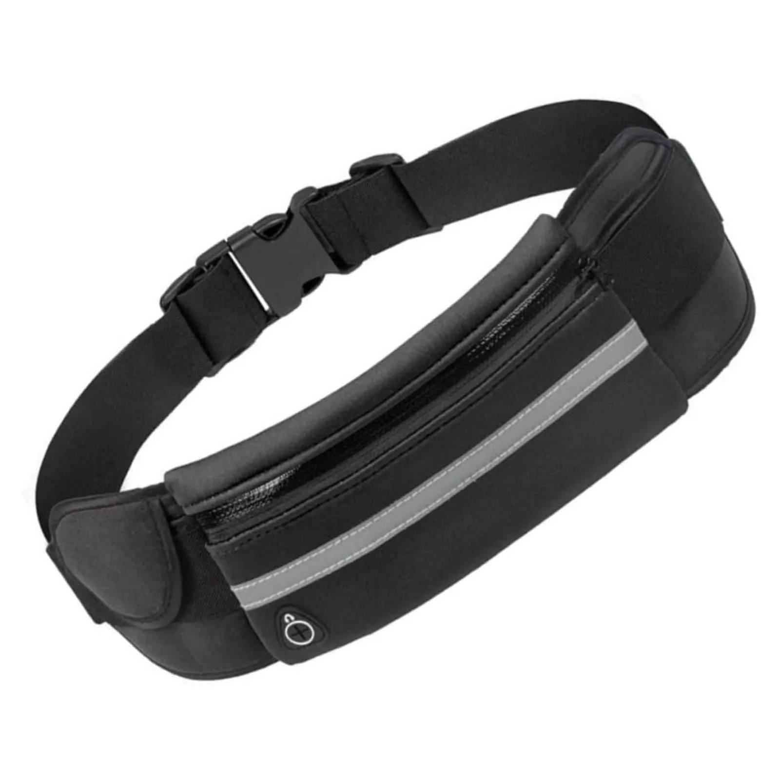Black Fanny Pack Waist Belt Waterproof Money Wallet Zip Pouch Running Bum Bag