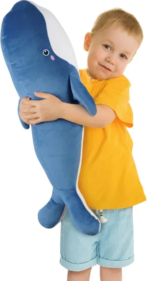 Blue Whale Plush Toy, Large Stuffed Animal, 31.4IN Super Soft Body Pillow, Whale Stuffed Animal for Girls & Boys