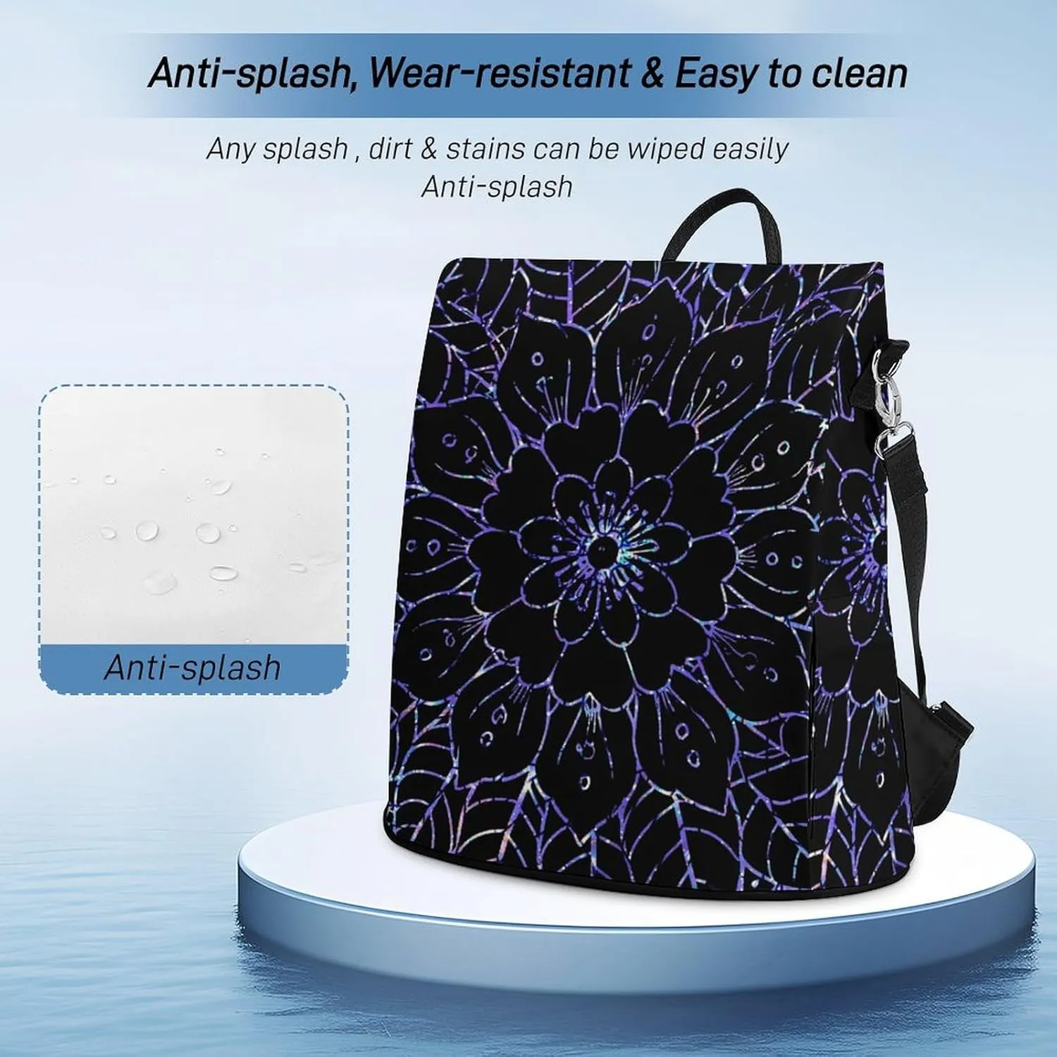 Boho Mandala Backpack Purse for Women Anti Theft Fashion Back Pack Handbag Ladies Shoulder Bag