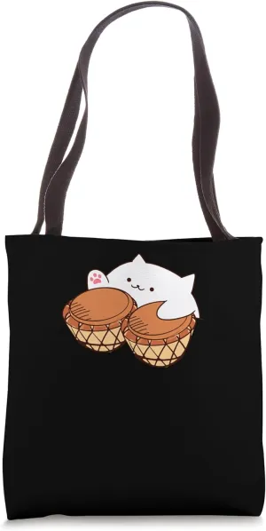 Bongo Cat merch Cute Kawaii cat meme Tote Bag