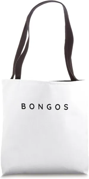 Bongo Players Classic, Contemporary Font Bongos Design Tote Bag