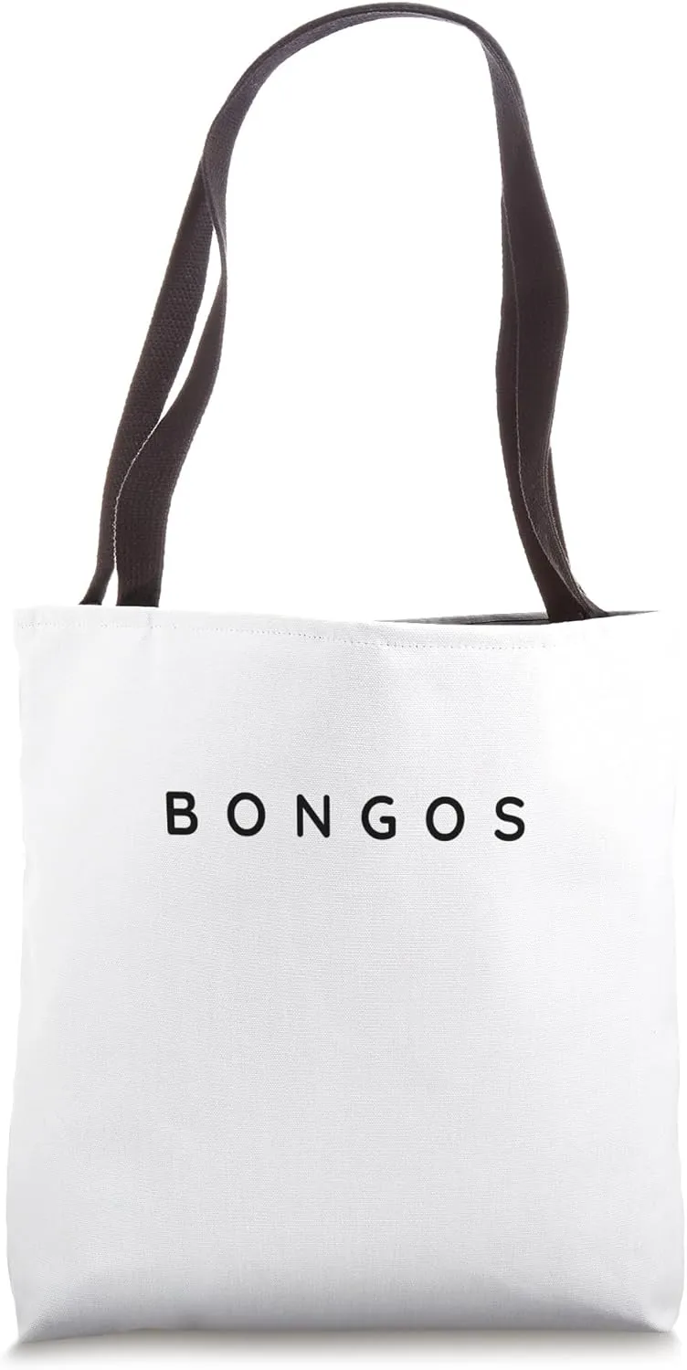 Bongo Players Classic, Contemporary Font Bongos Design Tote Bag