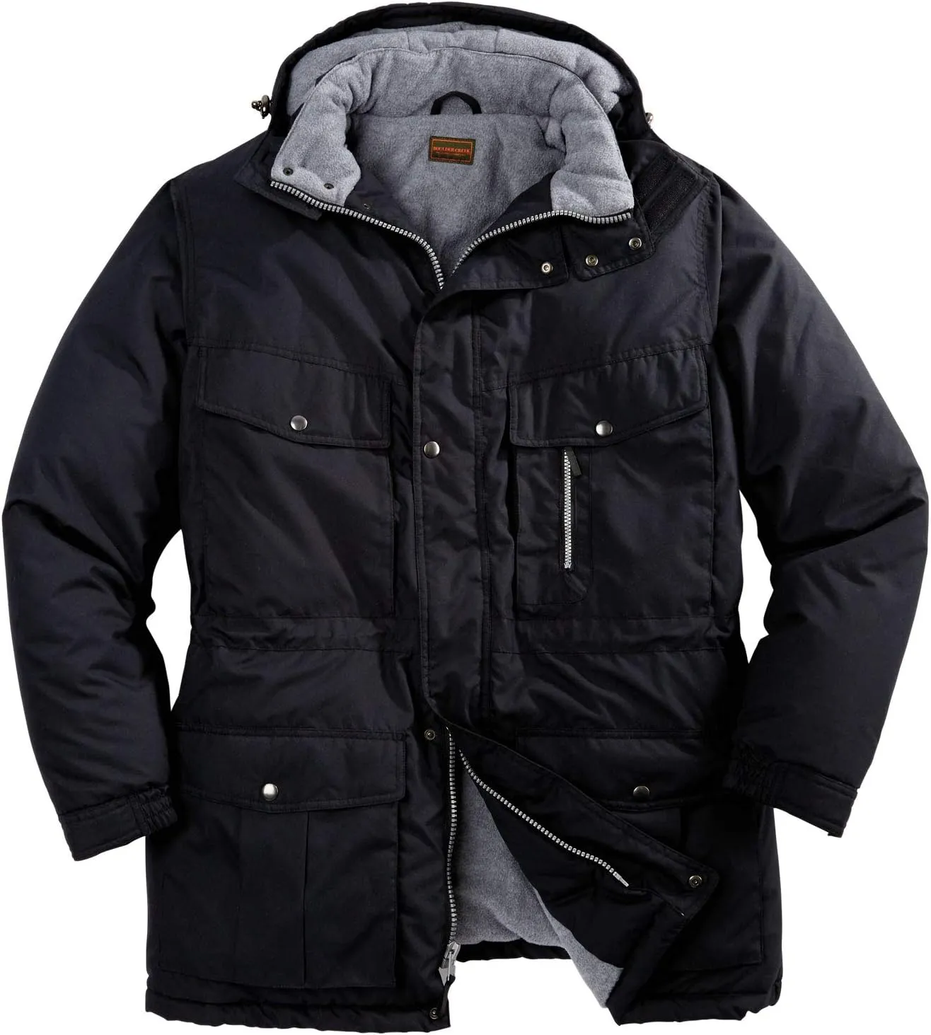 Boulder Creek by KingSize Men's Big & Tall Fleece-Lined Parka With Detachable Hood And 6 Pockets