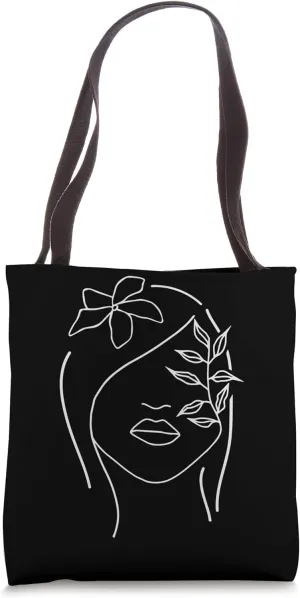boundary Art Hand Abstract Minimalist Drawing Stylish Tote Bag