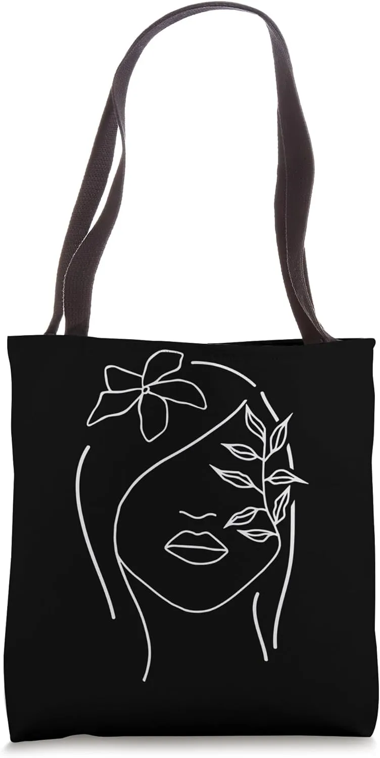 boundary Art Hand Abstract Minimalist Drawing Stylish Tote Bag