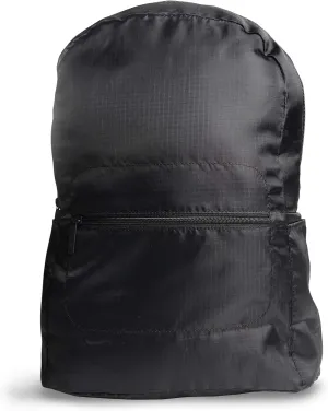 Brandless Foldable Backpack - Travel Essentials | Breathable Mesh Straps & Pockets | 100% Recycled Polyester | Eco-Friendly | Sustainable Travel | Minimalist Design with YKK Zipper