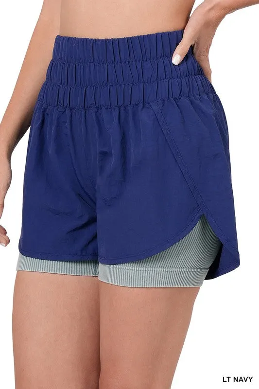 Brief-Lined Running Shorts