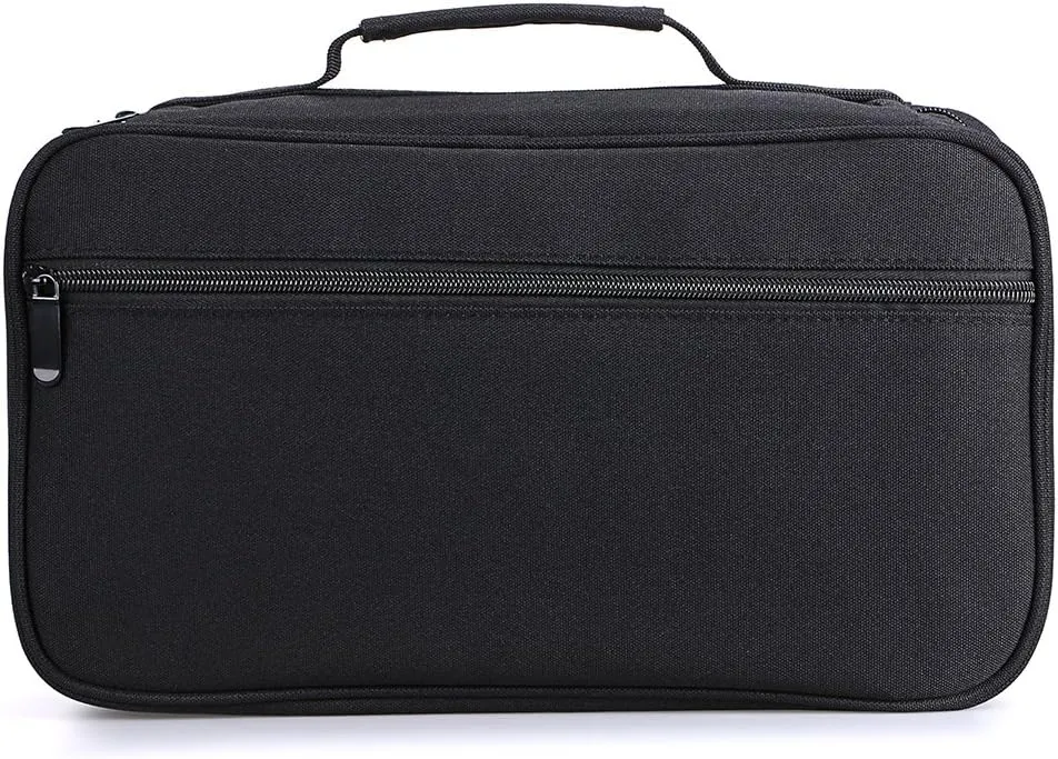 BTSKY Art Marker Carrying Case Lipstick Organizer-60 Slots Canvas Zippered Markers Storage for Touch Spectrum Noir Paint Sharpie Markers, Empty Wallet Only (Black)