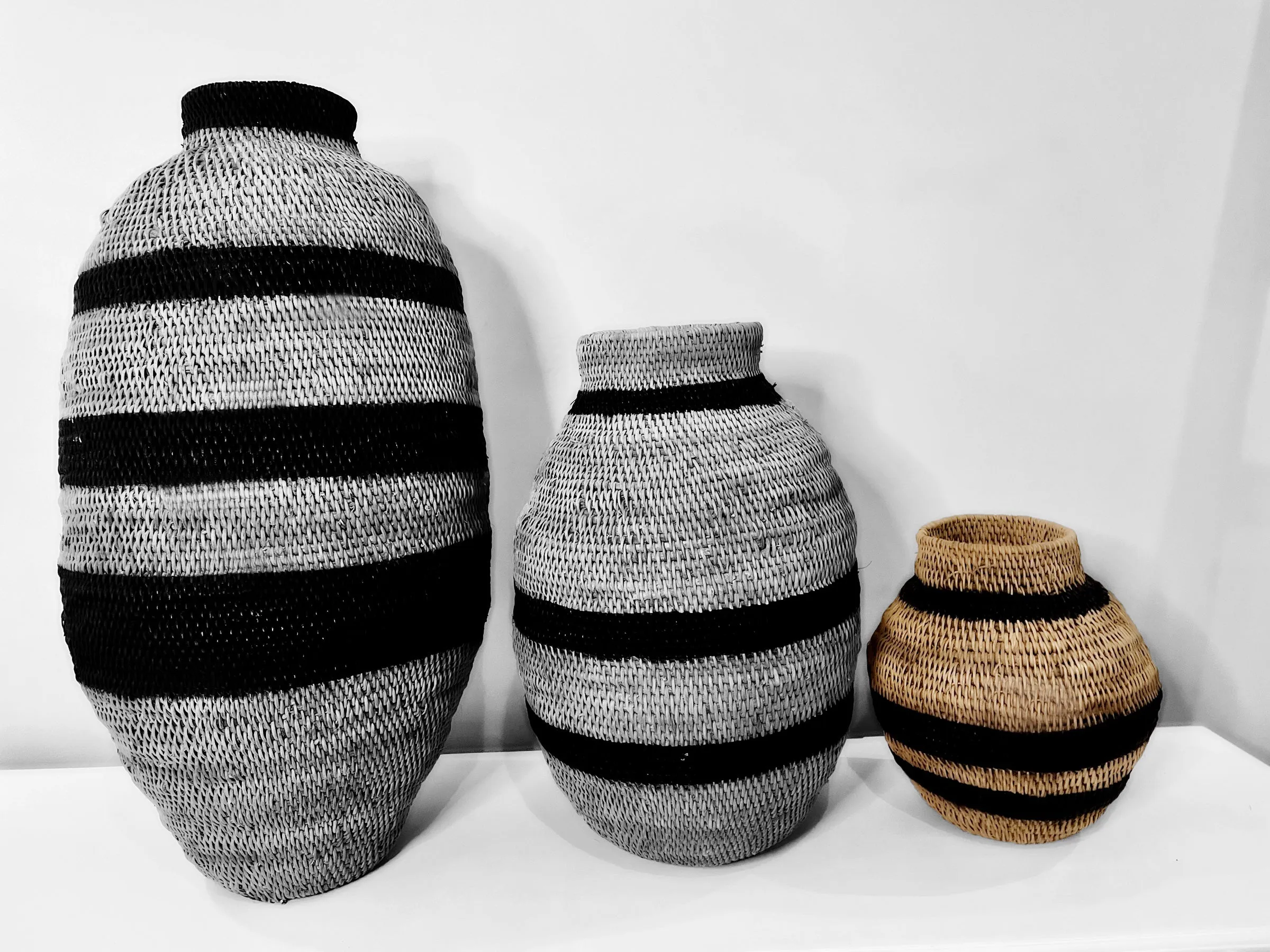 Buhera Baskets - Black Stripe