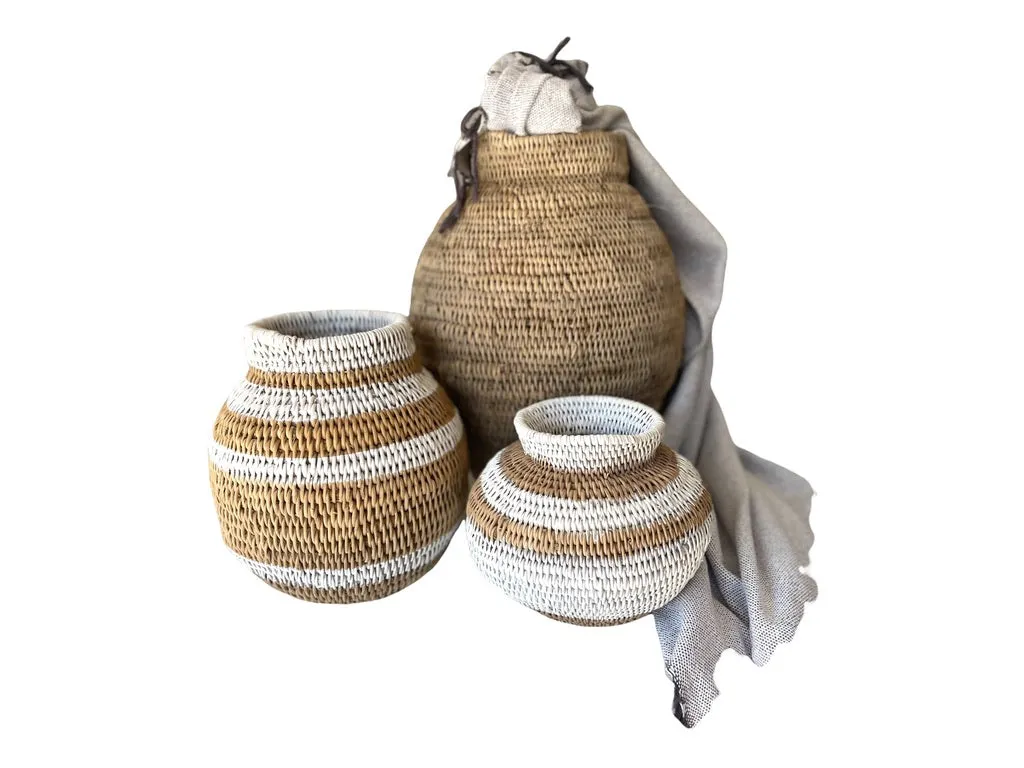 Buhera Baskets - White Stripe