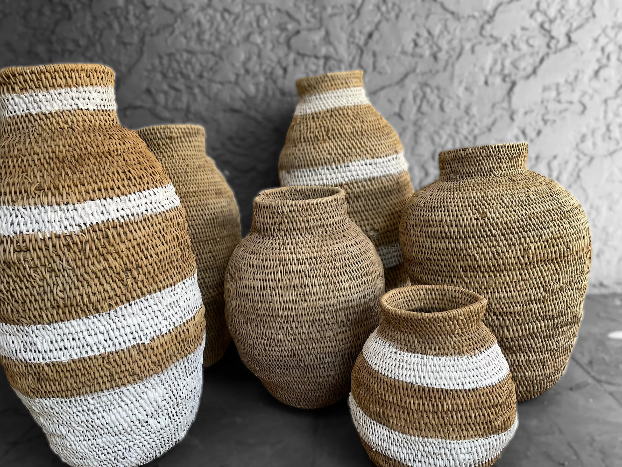 Buhera Baskets - White Stripe