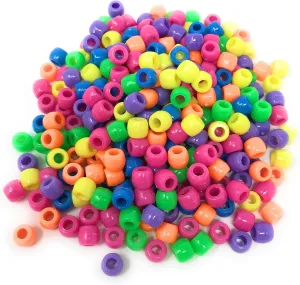 Bulk 2 lb Pack of Assorted Colored Pony Beads - Approx 4000 Beads - Perfect Classroom, Church or School Pack