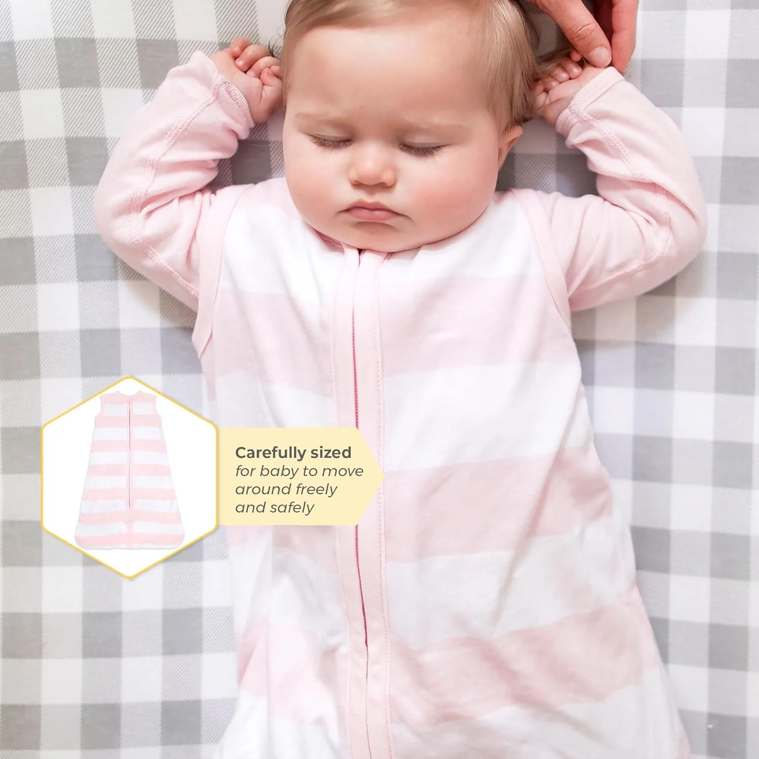 Burt's Bees Baby Beekeeper Wearable Blanket, Organic Cotton Swaddle 0.5 or 1.5 TOG, Newborn Essentials Shower Gift