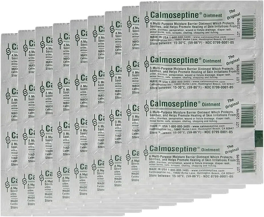 Calmoseptine Ointment Foil Packets 1/8 Oz 3.5G for Rashes and Irritated Skin (Pack of 36)