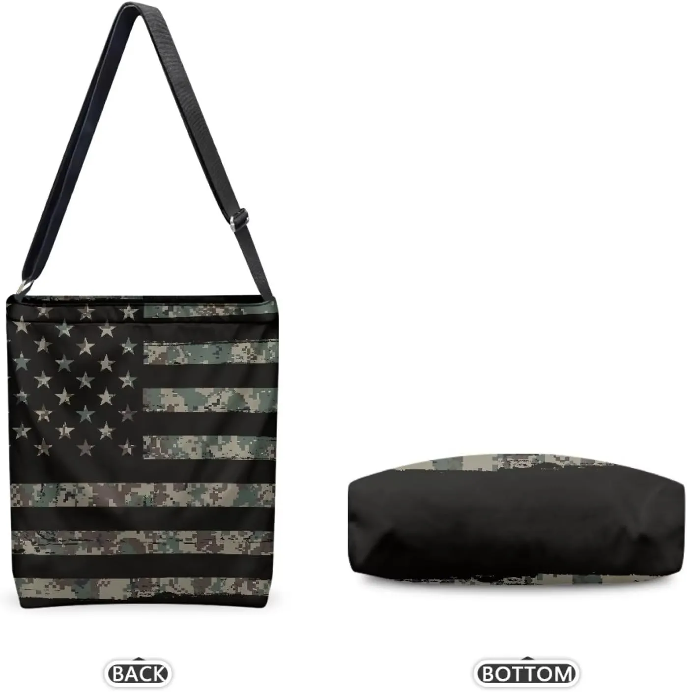 Canvas Crossbody Tote Bag for Women Shoulder Handbag Large Capacity Work Travel Purse with Zipper Pocket