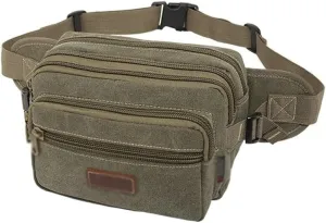 Canvas Sports Waist Pack Travel Waist Pack Multi-Functional Portable Phone Color: B, Size: 22 * 17 * 15CM (C 22 * 17 * 15CM)