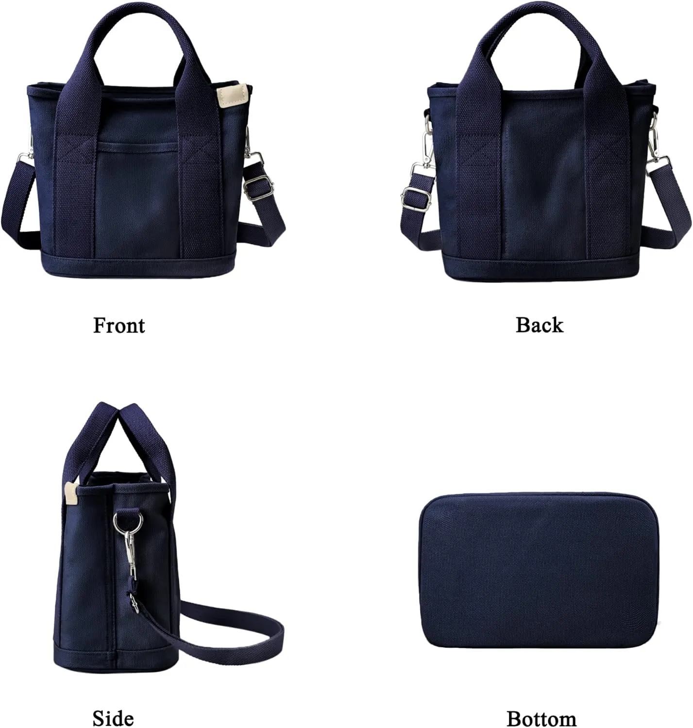 Canvas Tote Bag for Women Stylish Crossboy Handbag Casual Hobo Bag Top Handle Satchel with Multiple Pockets
