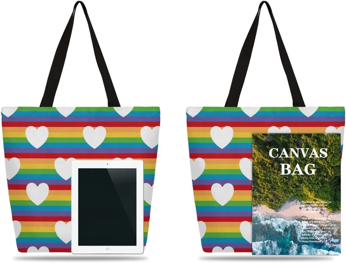 Canvas Tote Bag Large Women Casual Shoulder Bag Handbag Reusable Storage Shoulder Bag