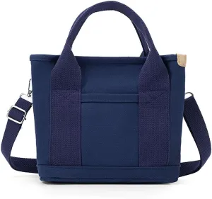 Canvas Tote Bag with Zipper for Women Crossbody Bag Trendy Shoulder Handbag Satchel Hobo Bag Messenger Bag with Compartments