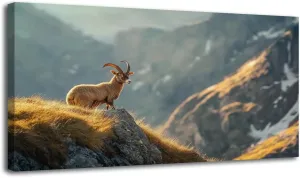 Canvas Wall Art Prints Alpine enjoys morning sun alps Large Framed Wall Art Painting Artwork Poster Hanging Home Decor for Living Room Office Bathroom 30"x60"