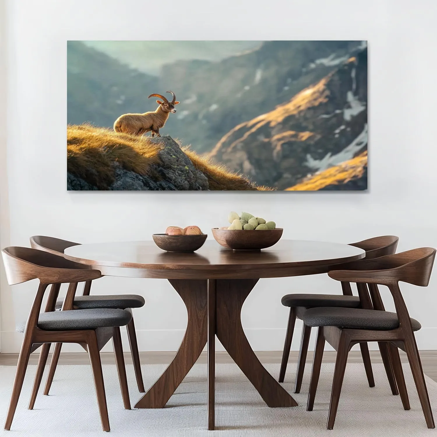 Canvas Wall Art Prints Alpine enjoys morning sun alps Large Framed Wall Art Painting Artwork Poster Hanging Home Decor for Living Room Office Bathroom 30"x60"