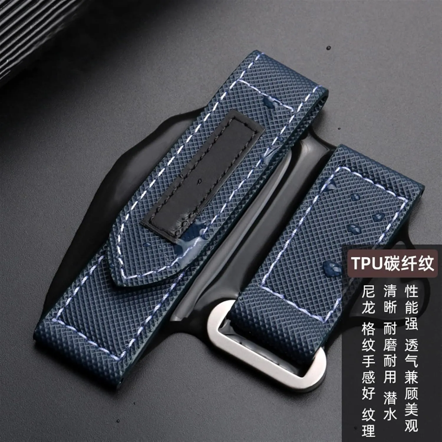 Carbon Fiber Check Nylon Canvas Strap for Panerai Lumino PAM01118 01661 Waterproof Watchband Bracelet 24mm Black Blue (Color : Army Green-Black, Size : Black Black Clasp)
