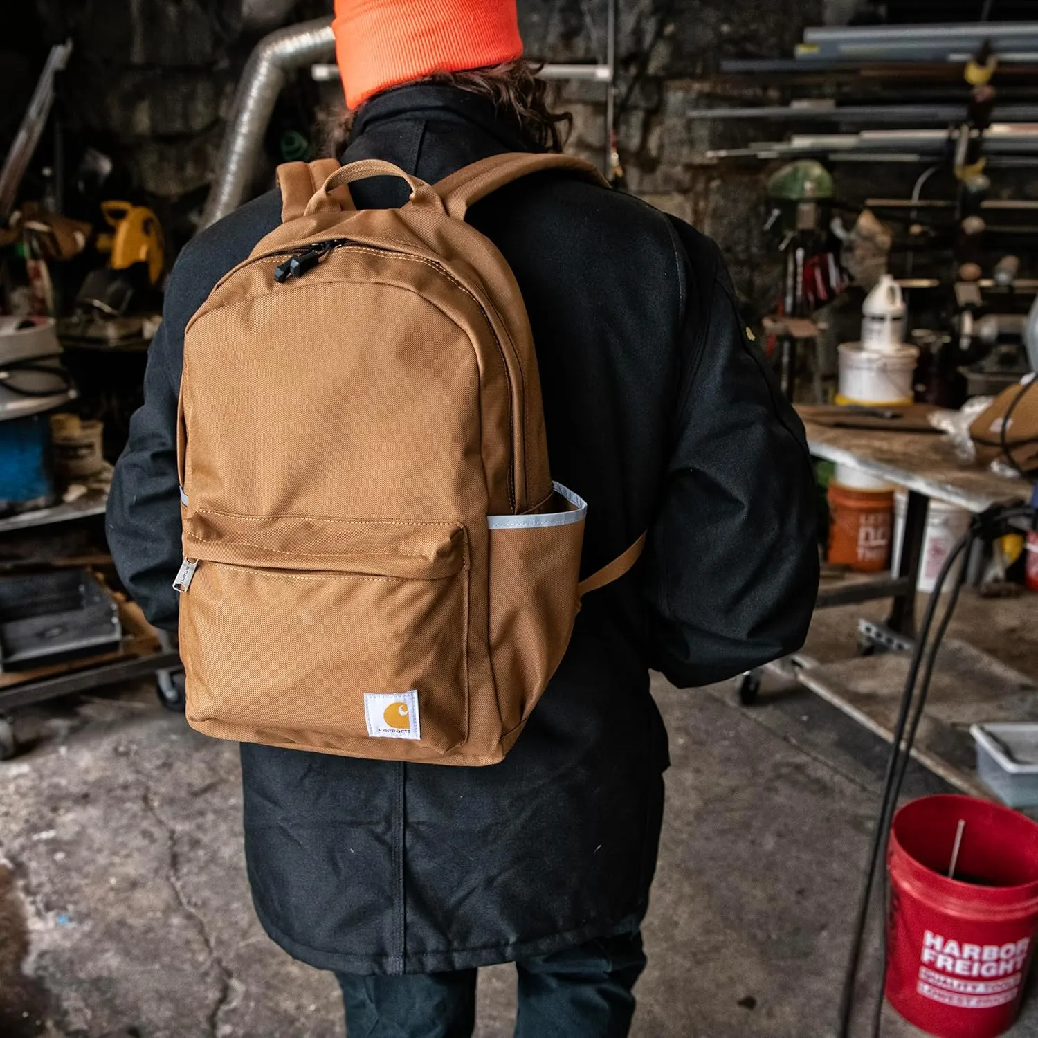 Carhartt 21L Classic Backpack, Water-Resistant Pack W/ 15" Laptop Sleeve and Organizational Compartments, Atomic Blue, PFAS Free