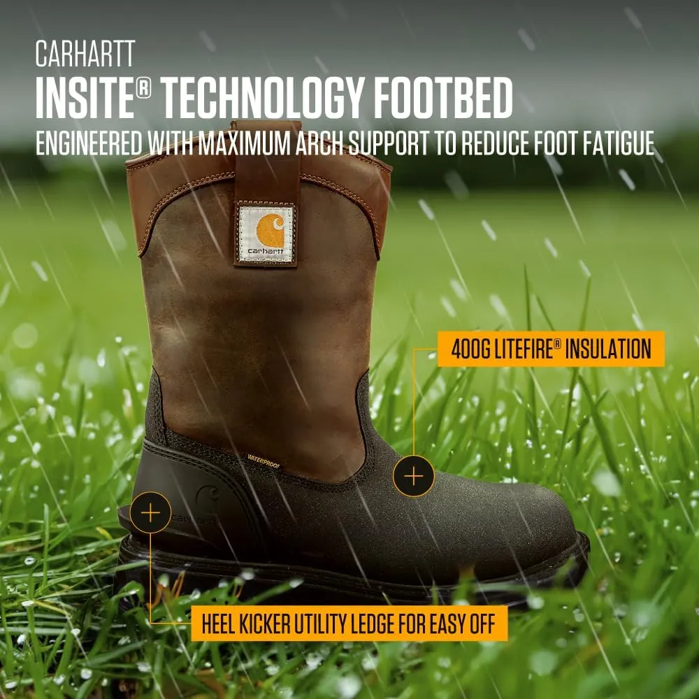 Carhartt Men's Ironwood Waterproof 11" Soft Toe Wellington Work Boots