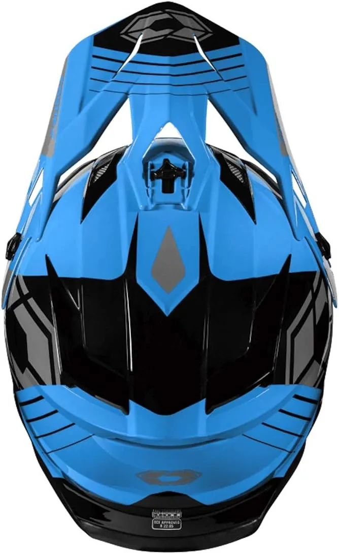 Castle X CX200 Sector Moto Helmet (Process Blue - X-Large)