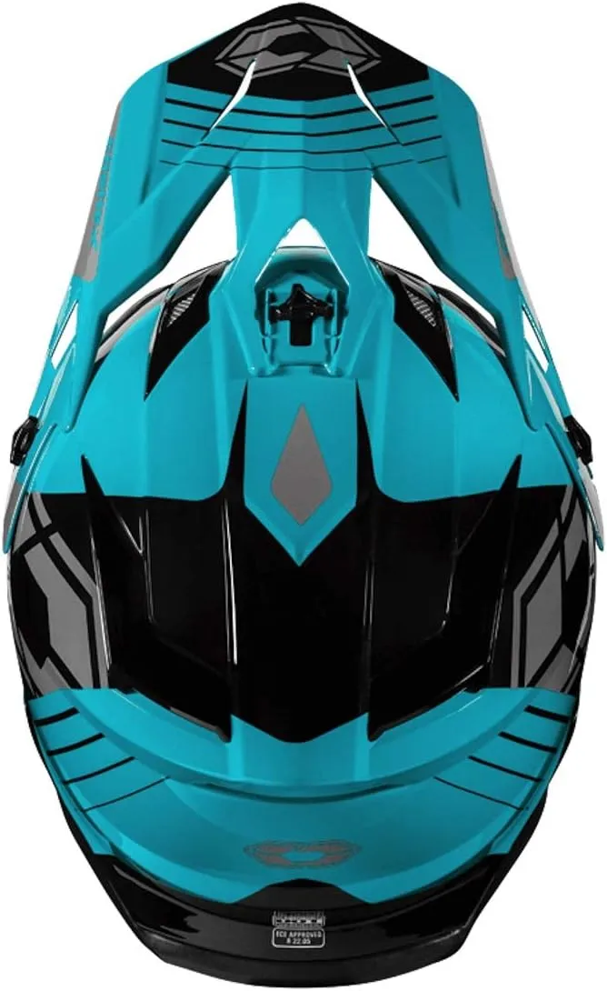 Castle X CX200 Sector Moto Helmet (Turquoise - 2X-Large)