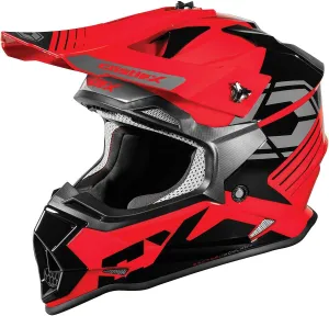 CastleX Youth Mode MX Sector Moto Helmet in Red, Size Large