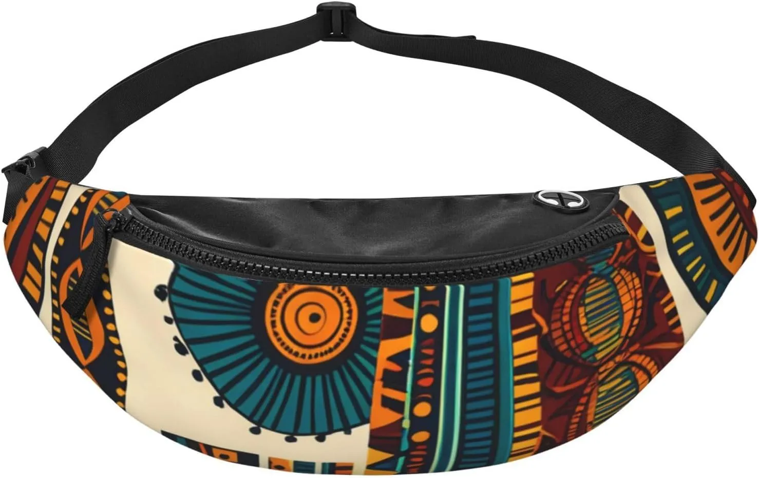 Casual African Ethnic Pattern Printed Fanny Pack,Crossbody Fanny packs for women Men Waist Bag for Running Travel