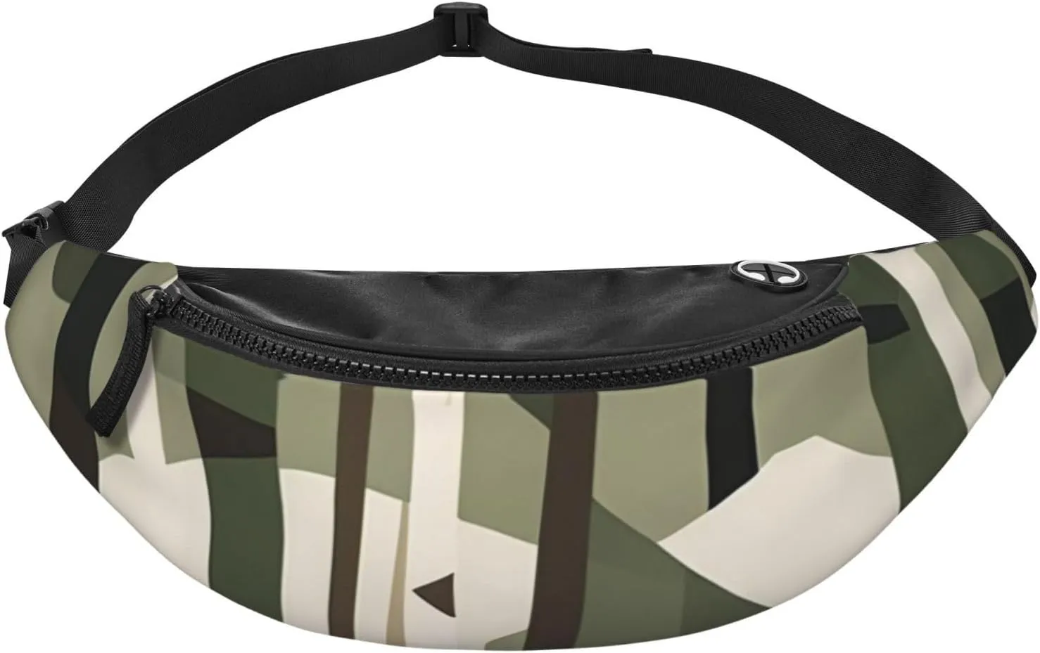 Casual Hardwoods Green Camo Printed Fanny Pack,Crossbody Fanny packs for women Men Waist Bag for Running Travel