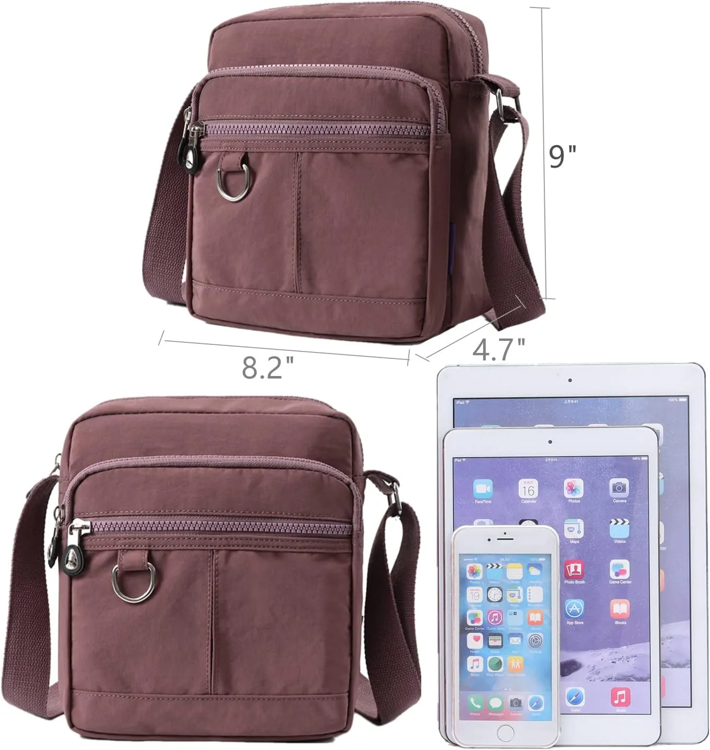 Casual Nylon Crossbody Purse Bag Waterproof Lightweight Shoulder Bag for Women Handbag
