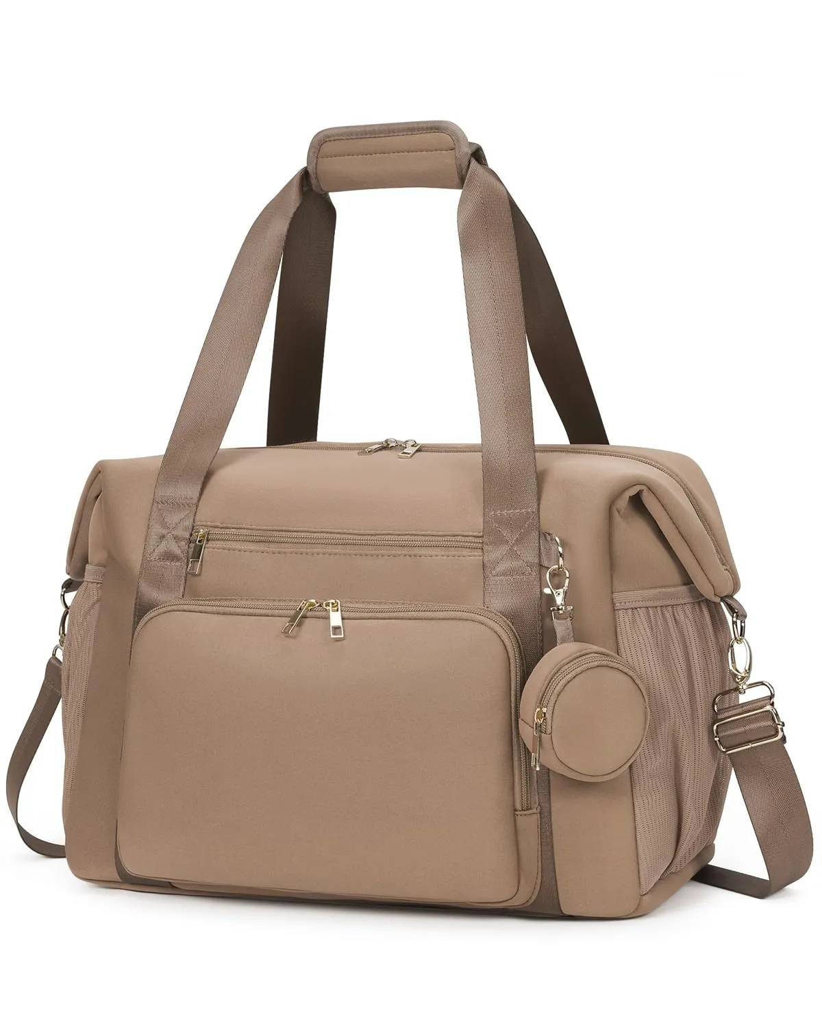 CEI-CEI Diaper Bag Tote Neoprene Mothers Day Gifts Waterproof Large Travel Baby Bags for Mom and Dad with Pacifier Case and Changing Pad Maternity Hospital Totes with Stroller Strap (Oat)