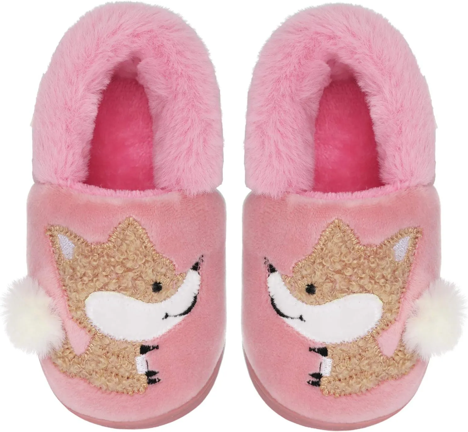 Centipede Demon Plush Warm Slippers for Girls Boys Kids Toddlers Winter Fur Lined Indoor House Home Shoes