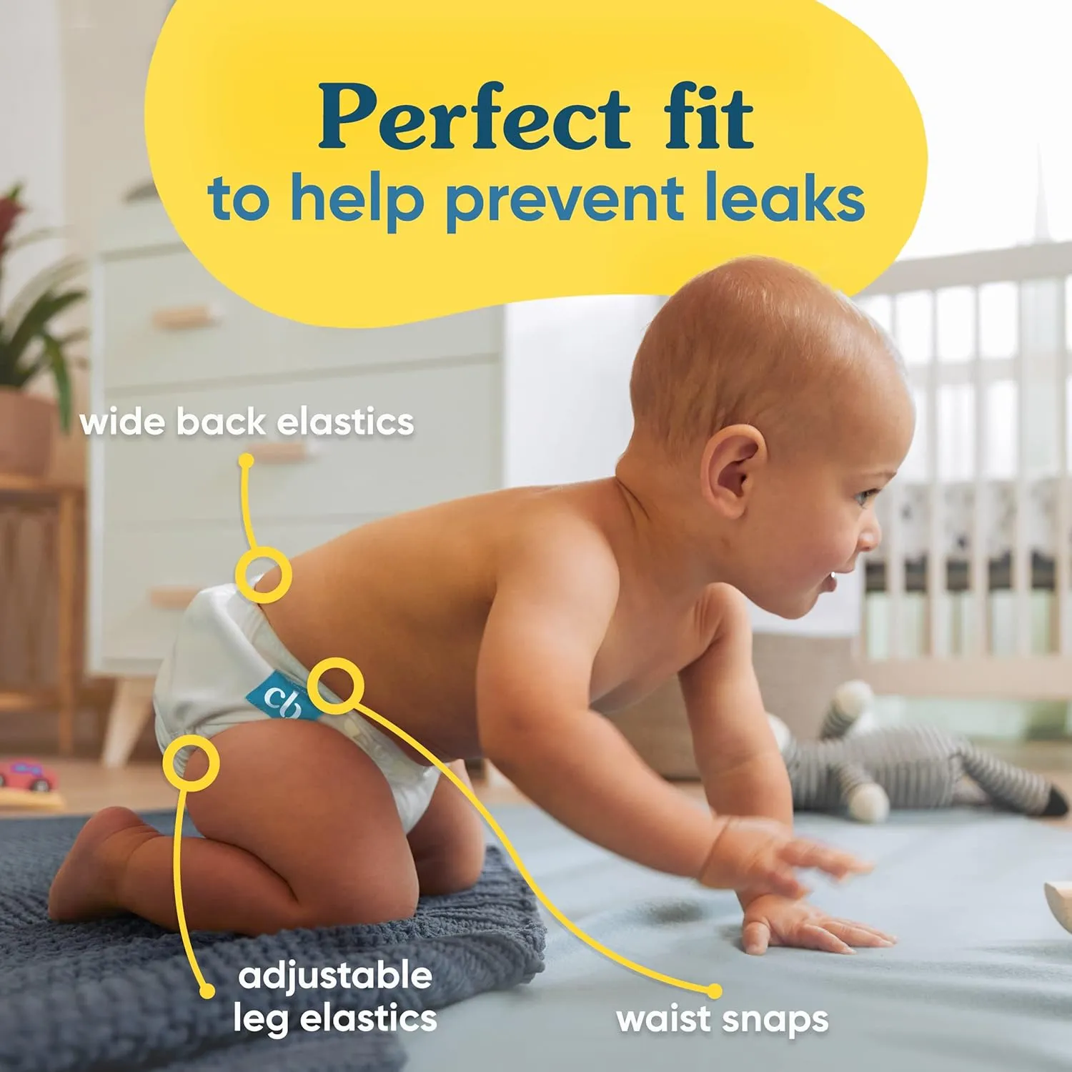 Charlie Banana Cloth Diapers, Reusable, Washable, Adjustable One Size Diaper, for Babies and Toddlers, with Absorbent Inserts - Under The Stars, 3 Pack
