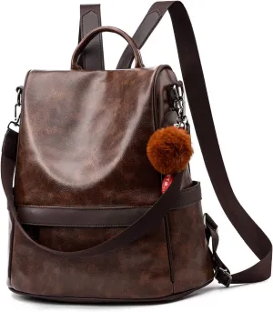 CHERUTY Women Backpack Purse PU Leather Anti-theft Casual Shoulder Bag Fashion Ladies Satchel Bags