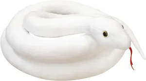 Clobeau 78 Inch White Snake Plush, Snake Stuffed Animal, Realistic Stuffed Snakes Plush Toy for Kids, White