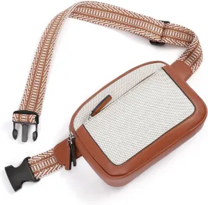 CLUCI Belt Bag for Women, Mini Everywhere Crossbody Waist Bag Adjustable Strap, Vegan Leather Women's Fanny Pack