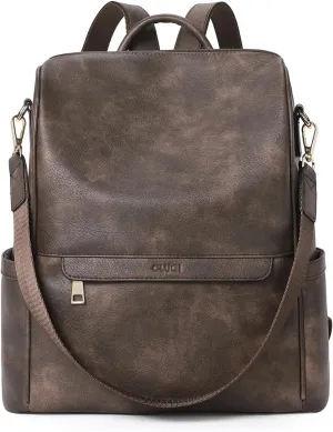 CLUCI Womens Backpack Purse Leather Anti-theft Large Fashion Designer Travel Bag Ladies Shoulder Bags